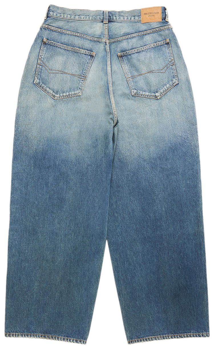 Balenciaga Baggy Liquid Denim Jeans Blue