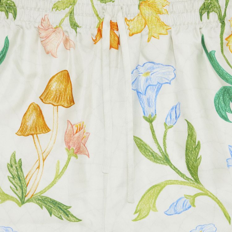 Casablanca Silk Drawstring Shorts Multicolor