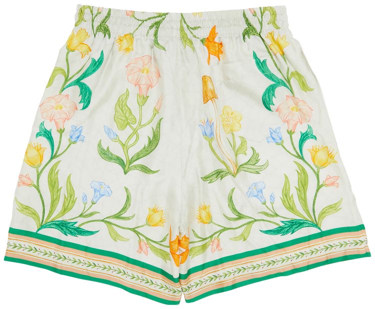 Casablanca Silk Drawstring Shorts Multicolor