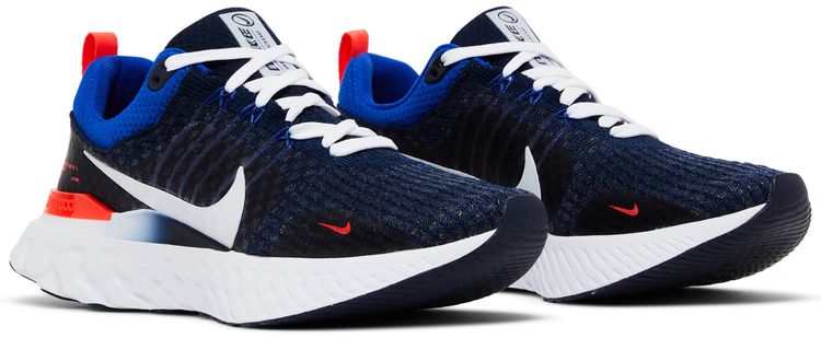Nike React Infinity Run Flyknit 3 College Navy Bright Crimson