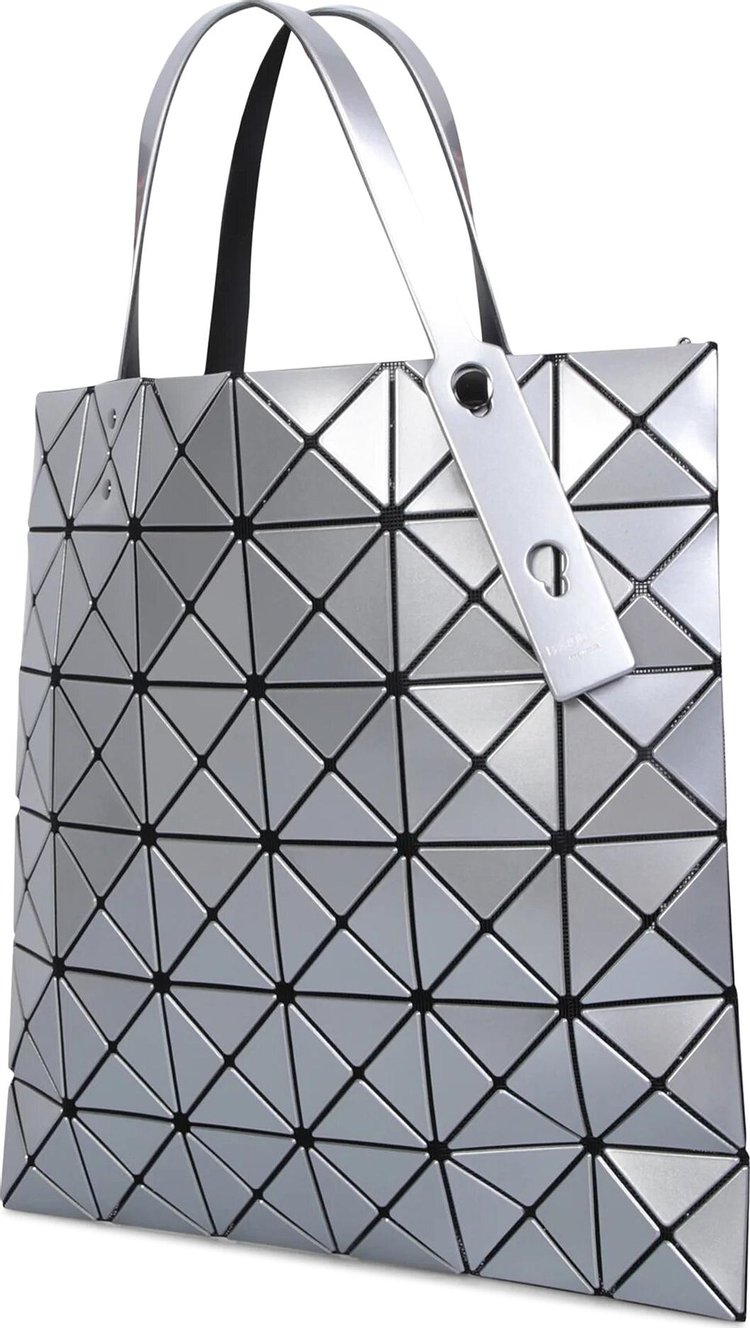 Bao Bao Issey Miyake Geometric Design Tote Bag Silver