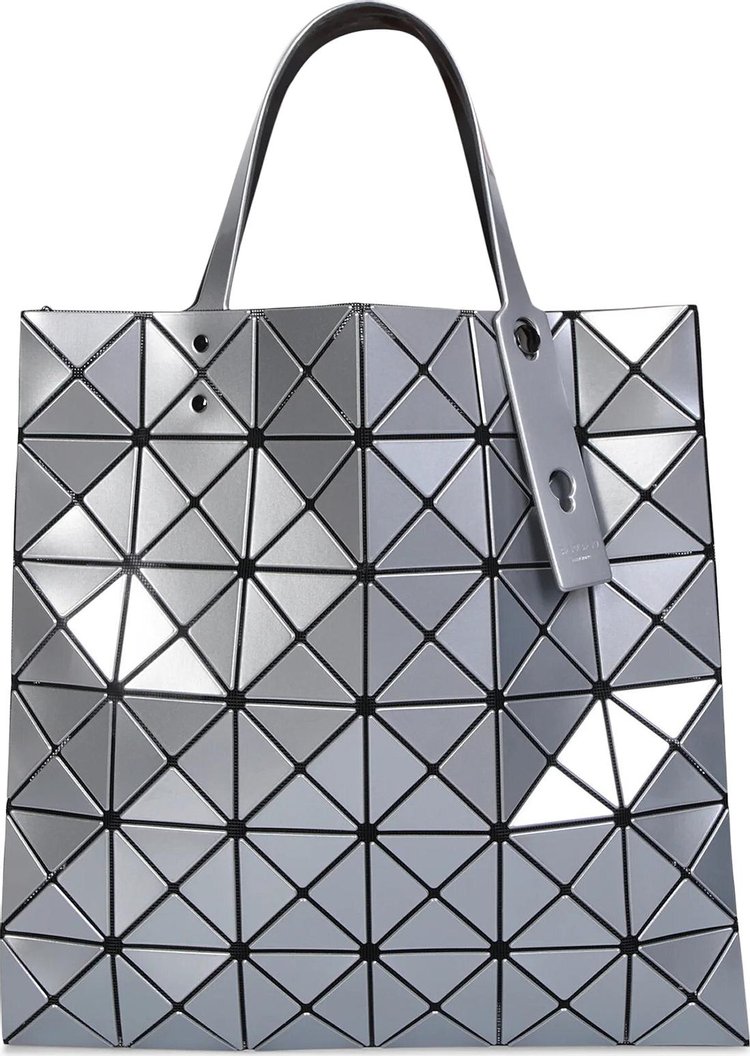 Bao Bao Issey Miyake Geometric Design Tote Bag Silver