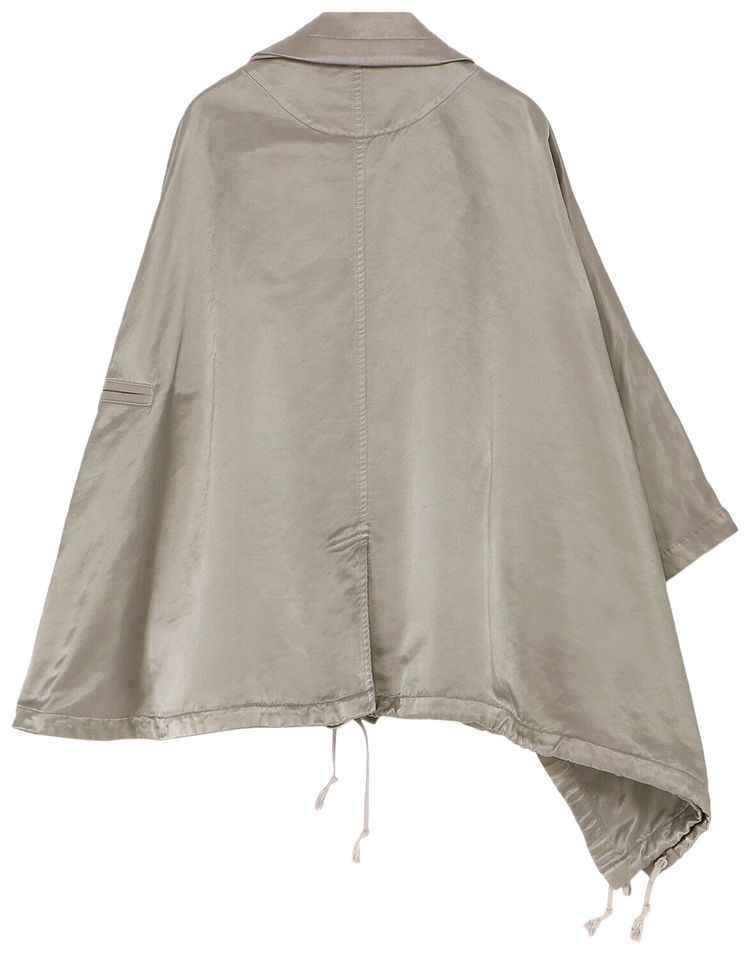 Yohji Yamamoto Regulation Cape Poncho Jacket Grey