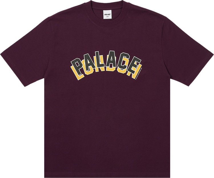 Palace London Stack T-Shirt 'Red Wine'