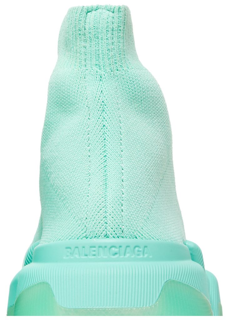 Balenciaga Wmns Speed 20 Sneaker Transparent Sole   Green
