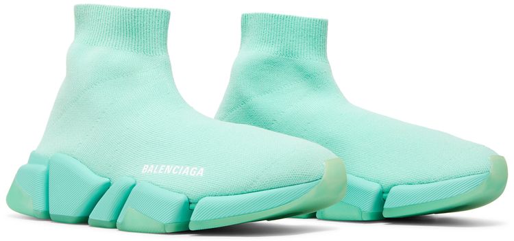Balenciaga Wmns Speed 20 Sneaker Transparent Sole   Green