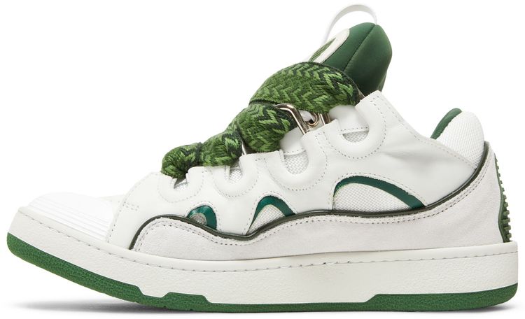 Lanvin Curb Sneakers White Khaki