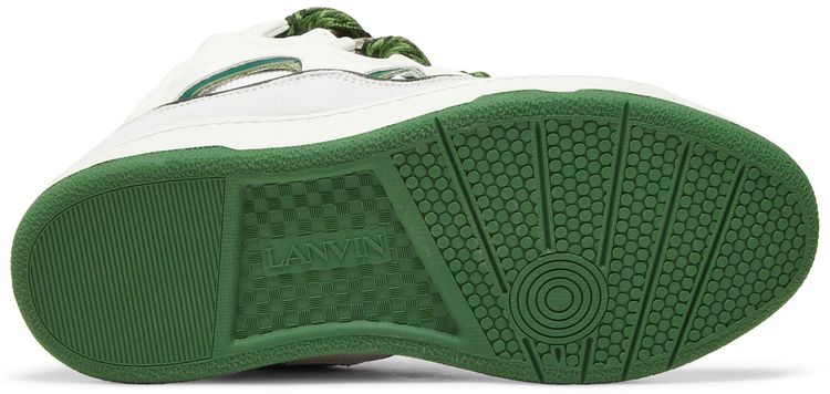 Lanvin Curb Sneakers White Khaki