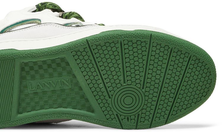 Lanvin Curb Sneakers White Khaki