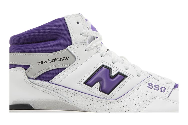 New Balance 650 Basketball Shoes Mens 11 D White Purple Leather Sneaker BB650RCF New Balance 650 Basketball Shoes Mens 11 D White Purple  main image 4