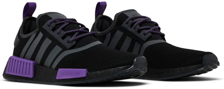 Adidas NMD R1 J Black Grey Active Purple