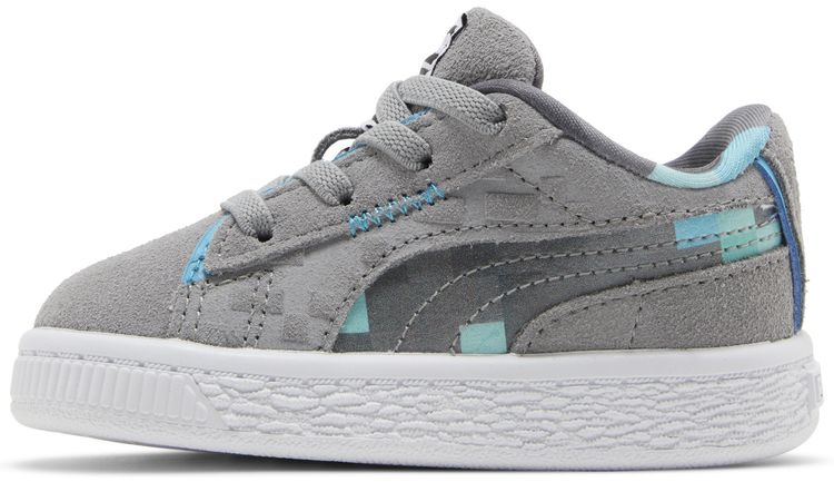 Minecraft x Puma Suede Infant Grey Violet Block