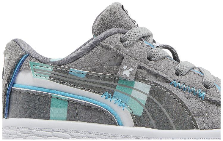 Minecraft x Puma Suede Infant Grey Violet Block