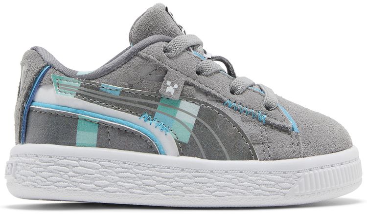 Minecraft x Puma Suede Infant Grey Violet Block