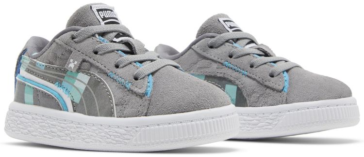 Minecraft x Puma Suede Infant Grey Violet Block