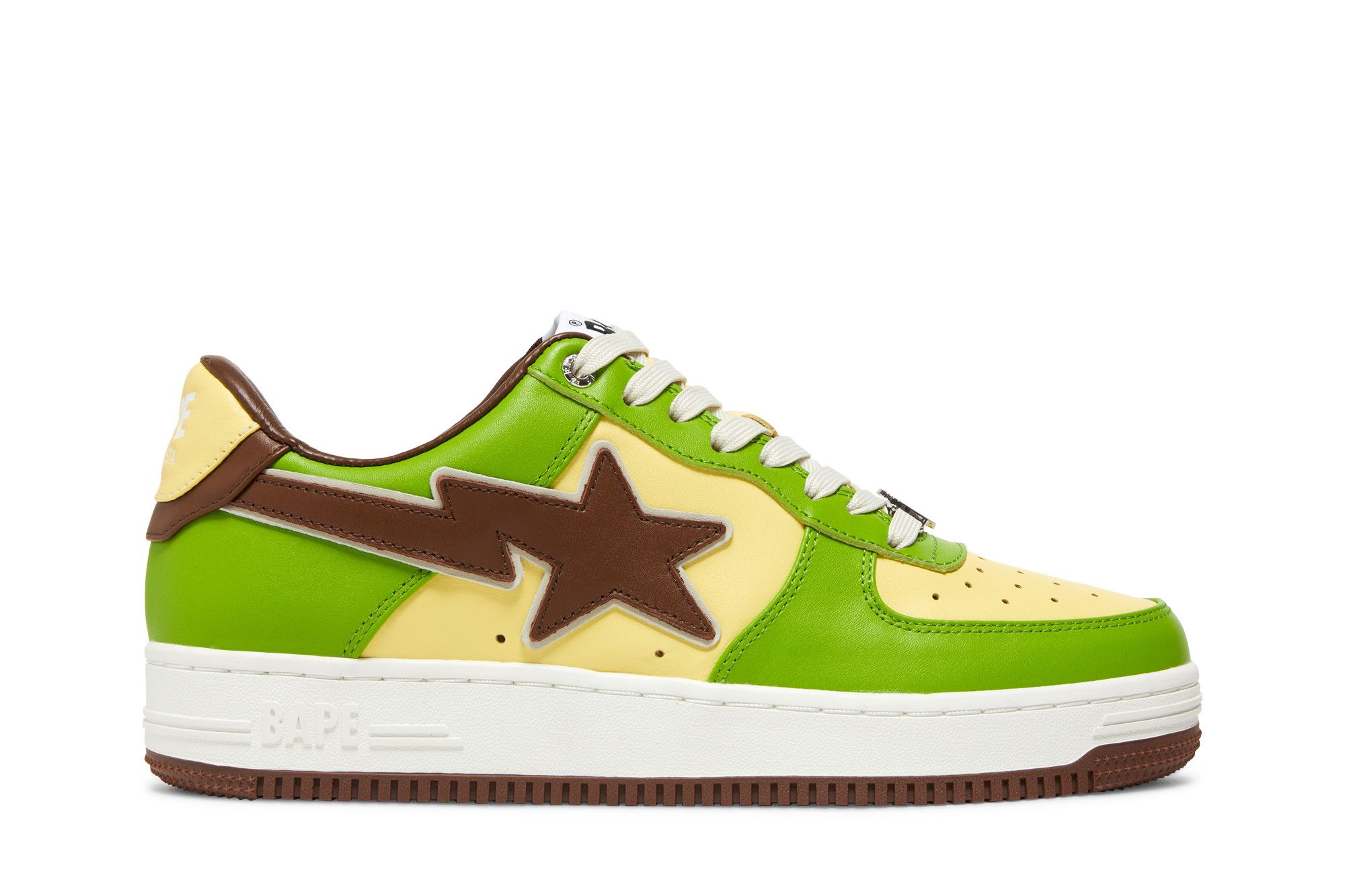 Bapesta green yellow clearance