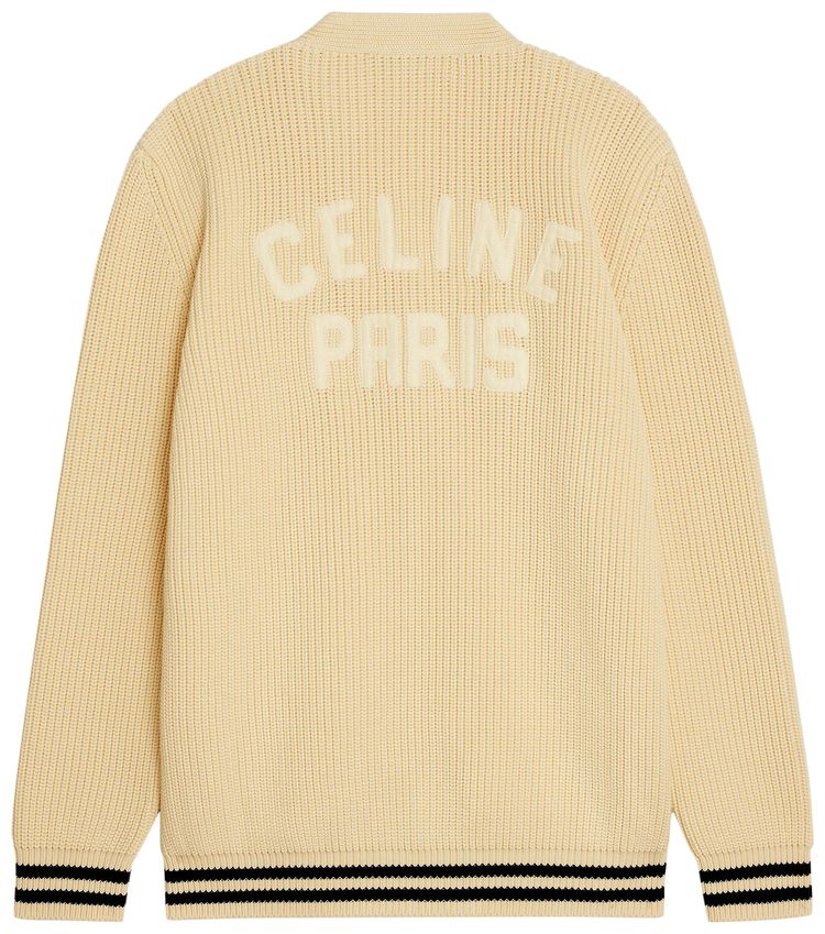 CELINE College Cardigan EcruBlack