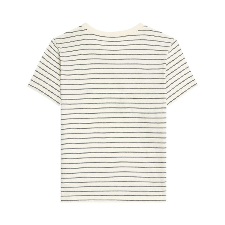 CELINE Regular Triomphe T Shirt In Striped Jersey WhiteGreyBlack