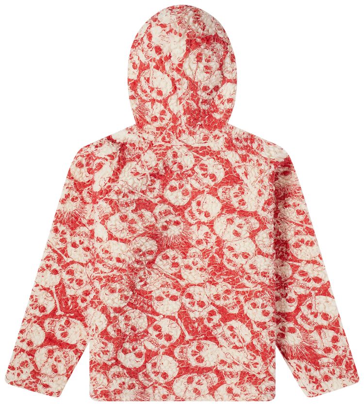 ERL Printed Vintage Fleece Hoodie Red