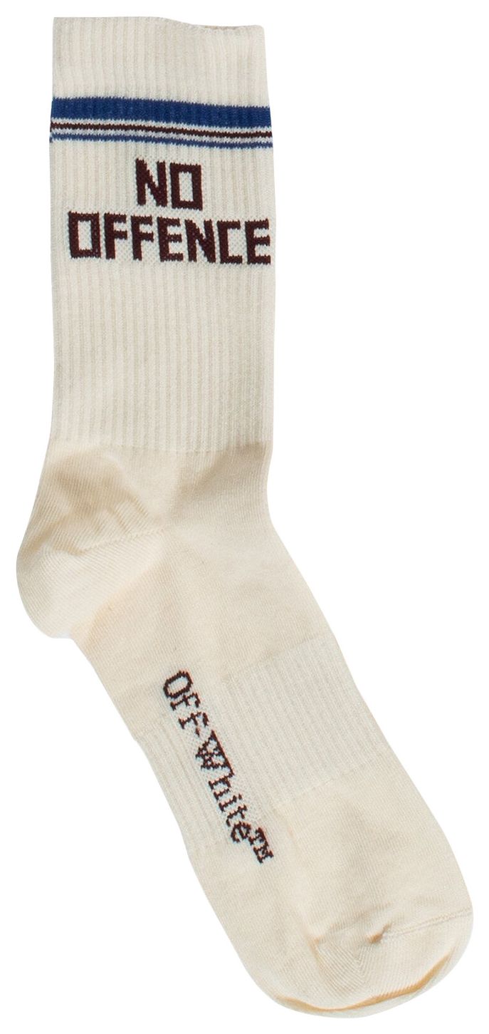 Off White No Offence Socks IvoryFig
