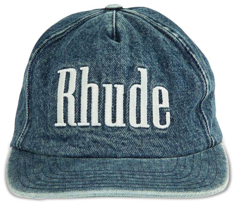 Rhude Denim Logo Hat Indigo