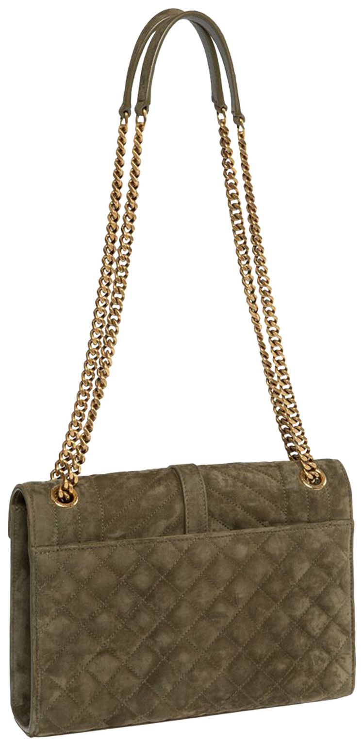 Saint Laurent Medium Cassandra Quilted Shoulder Bag Loden Green