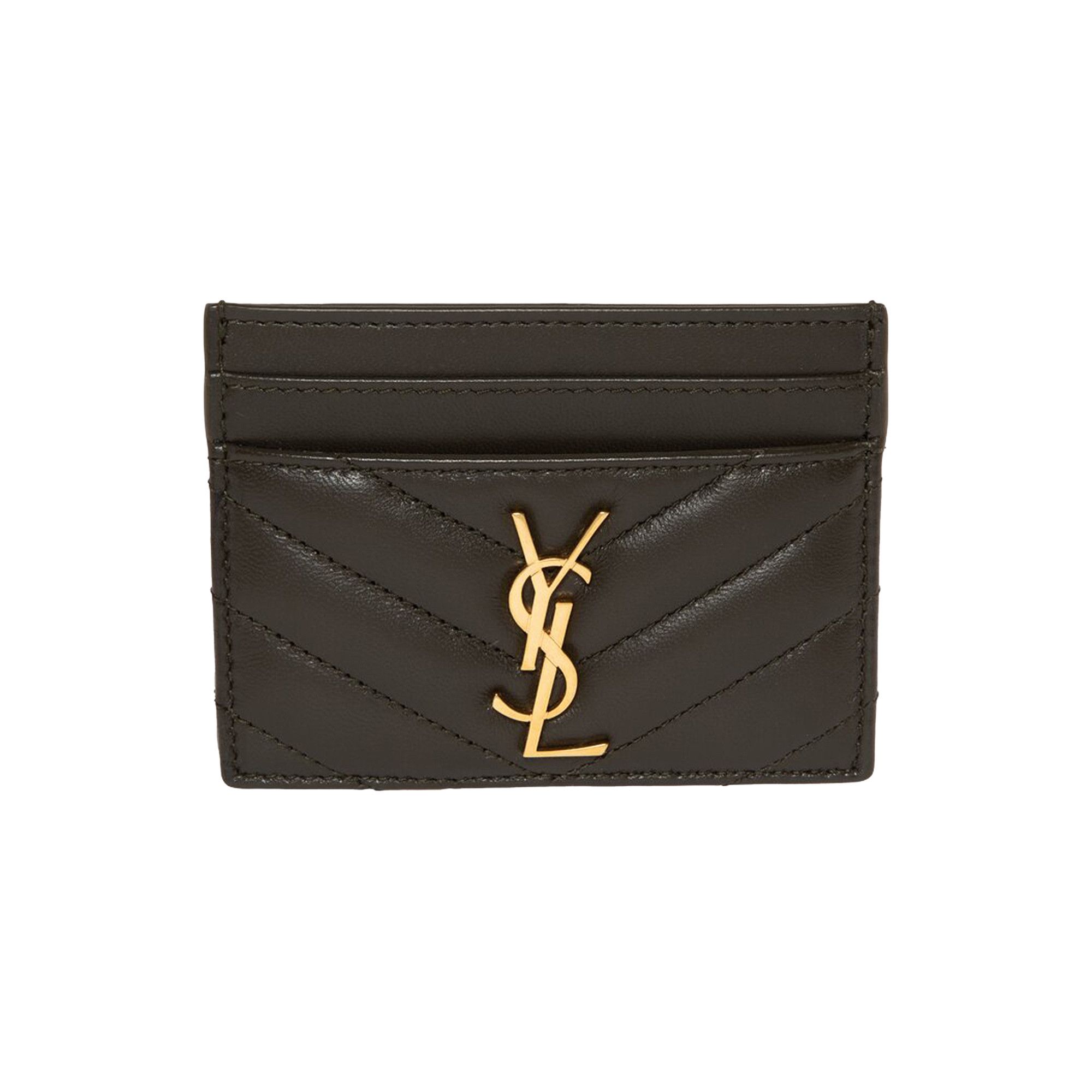 Ysl logo plaque online card holder