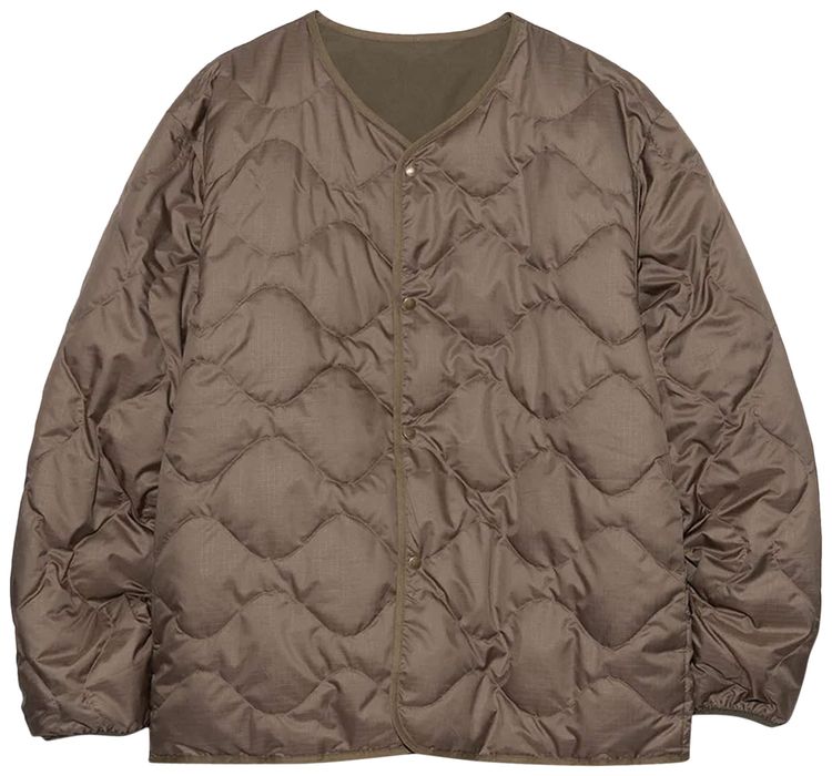 nanamica Reversible Down Cardigan Khaki Beige