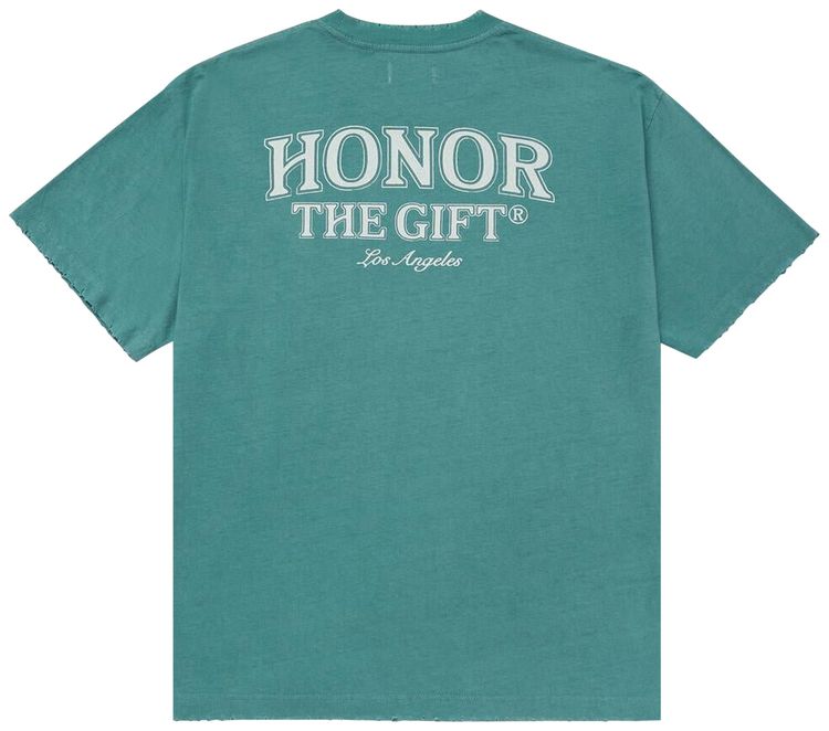 Honor The Gift Floral Pocket Tee Teal