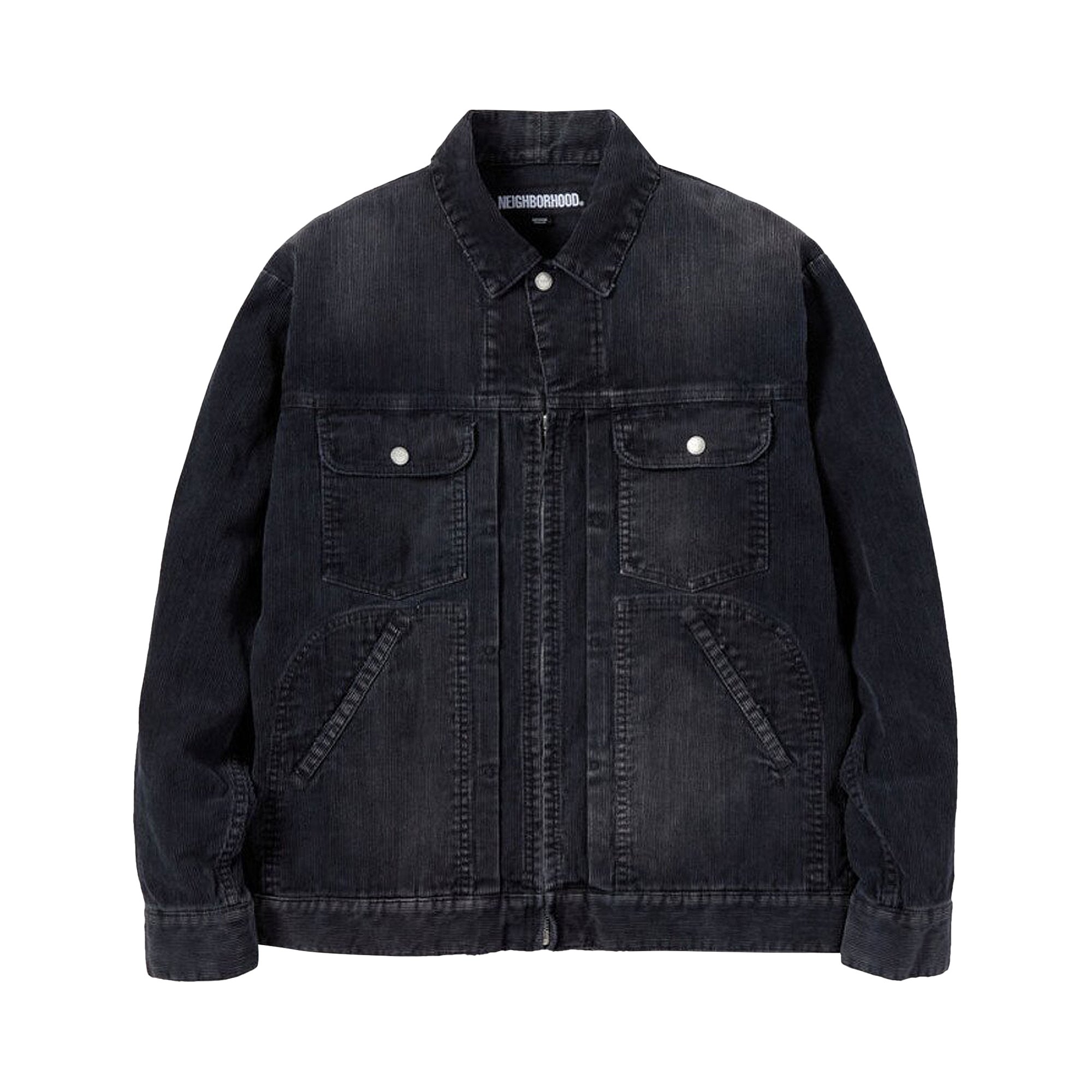 Buy Neighborhood Washed Corduroy Jacket 'Black' - 231YTNH JKM01