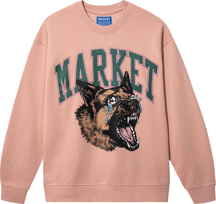 Market Beware Crying Crewneck Sweatshirt 'Blush'
