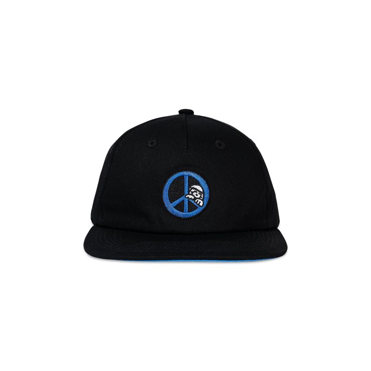 Market Alone At Peace 5 Panel Hat Black