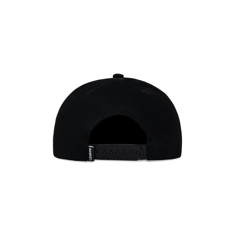 Market Alone At Peace 5 Panel Hat Black