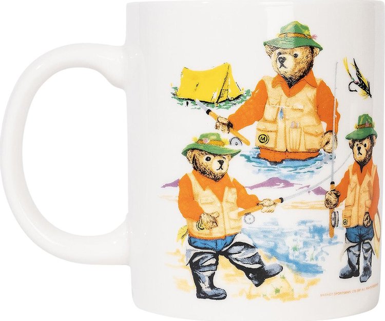 Market Sportsman Bear Mug White