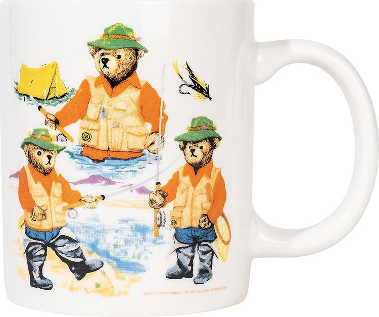 Market Sportsman Bear Mug White