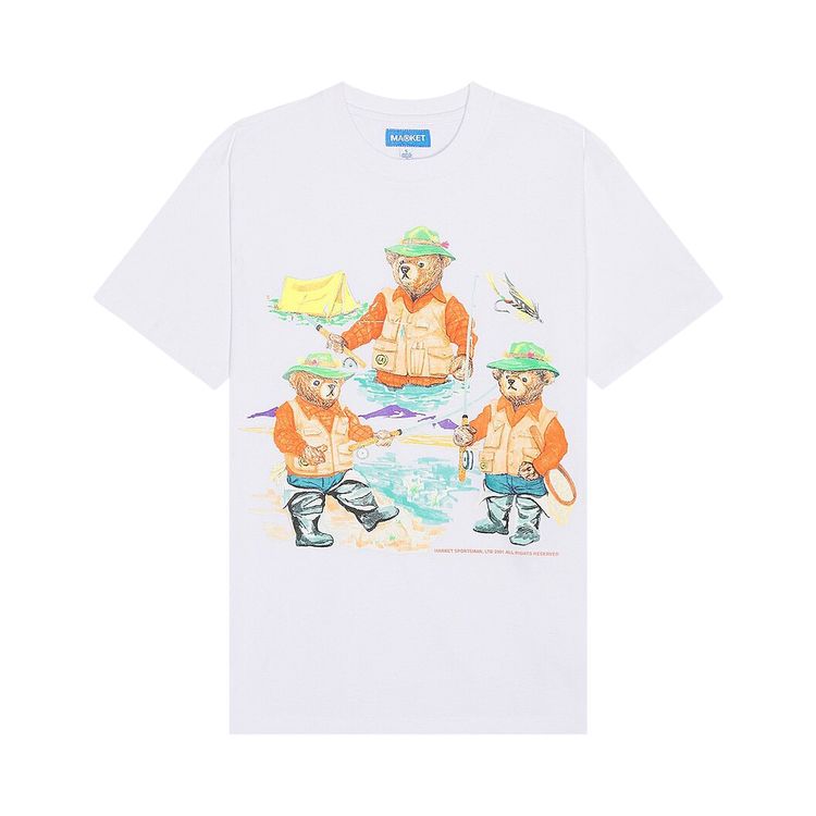 Market Sportsman Bear T Shirt White