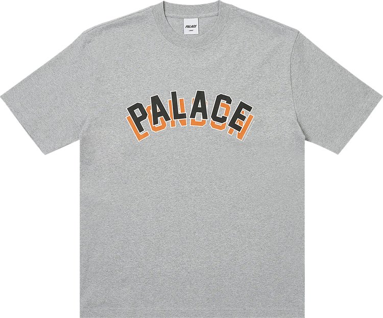 Palace London Stack T-Shirt 'Grey Marl'