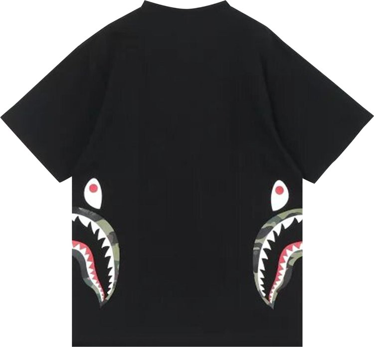 BAPE 1st Camo Side Shark Tee BlackGreen