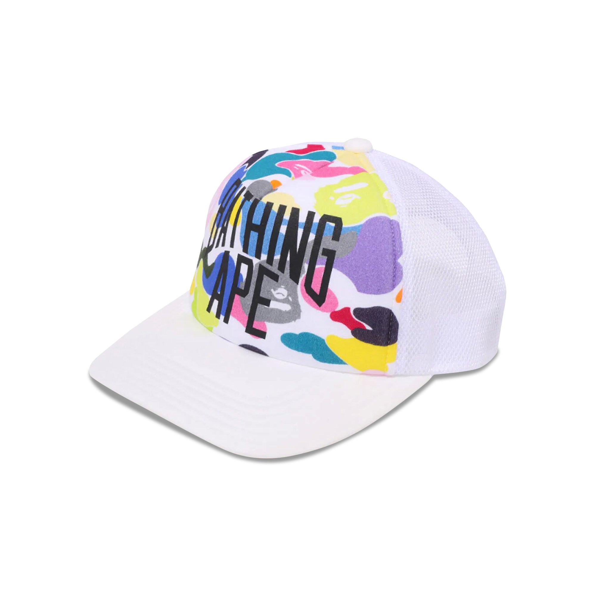 Buy BAPE Multi Camo NYC Logo Mesh Cap 'White' - 1J20 180 008 WHITE