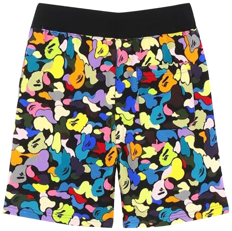BAPE Multi Camo NYC Logo Sweat Shorts Black