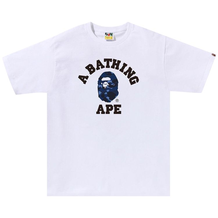 BAPE Color Camo College Tee WhiteNavy