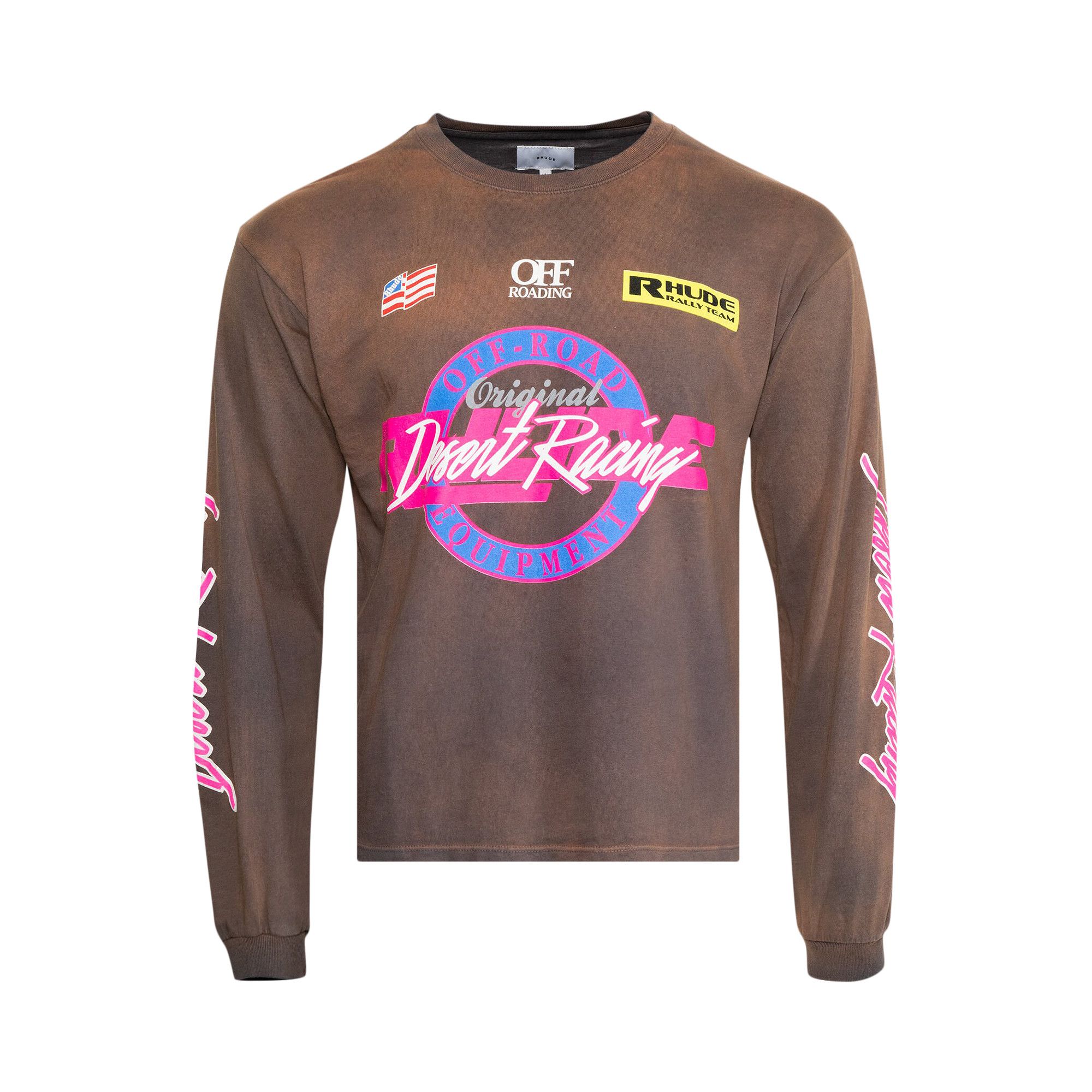 Buy Rhude Desert Racing Long-Sleeve Tee 'Vintage Grey