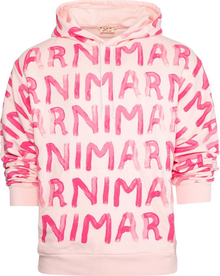 Marni All Over Logo Hoodie 'Pink Gummy'