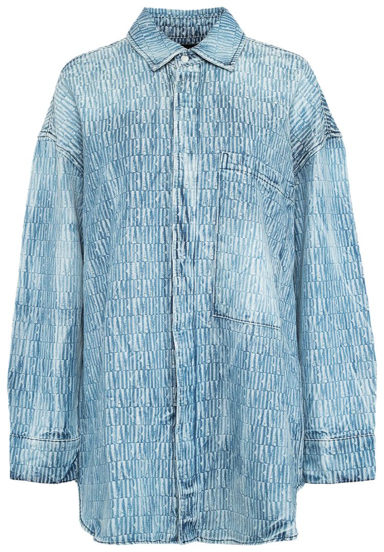 Amiri Jacquard Workwear Shirt Indigo