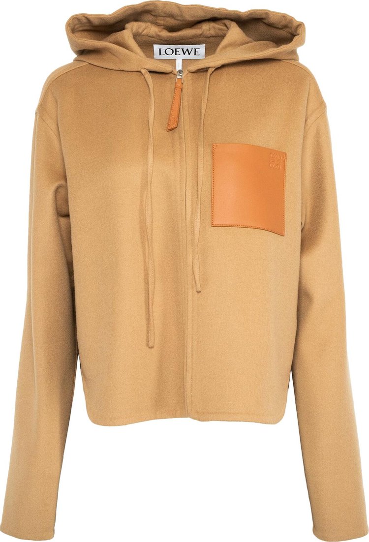 Loewe Hooded Zip Jacket Camel