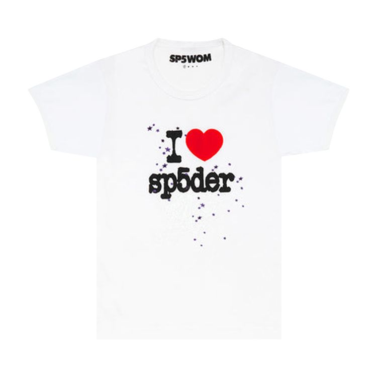 Sp5der I Heart Sp5Der Baby Tee White