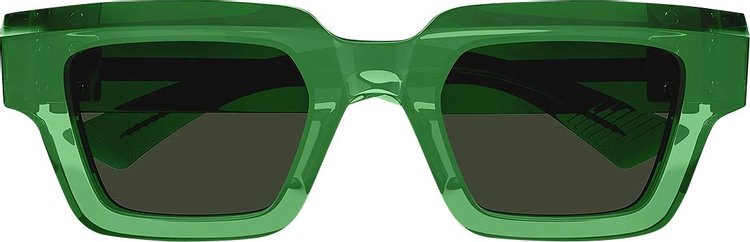 Bottega Veneta Hinge Square Sunglasses 'Green'