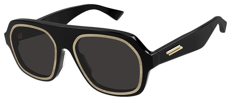 Bottega Veneta Rim Aviator Sunglasses BlackGrey