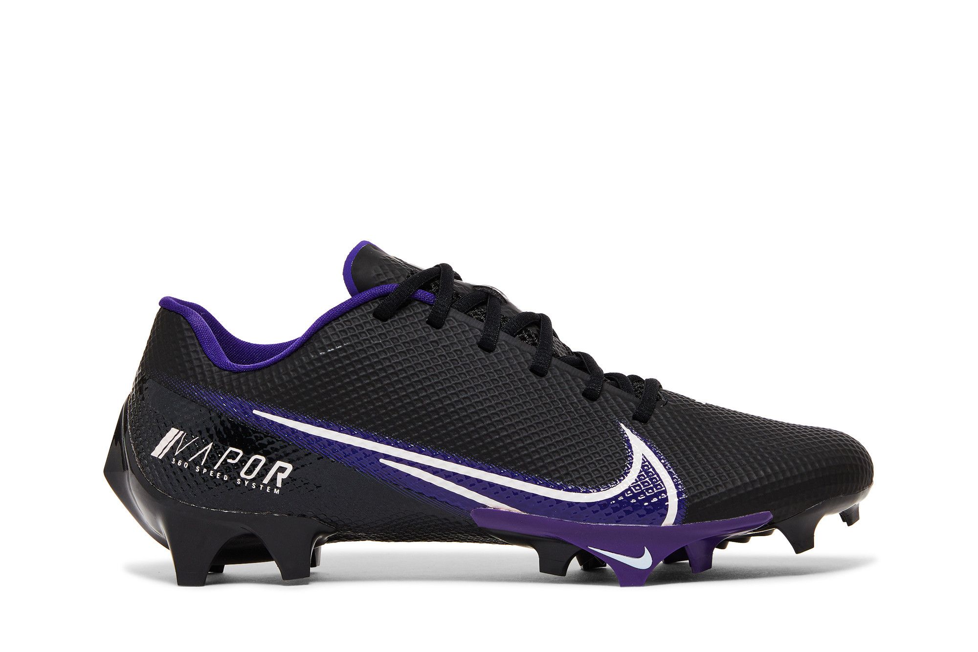 Black and clearance purple cleats