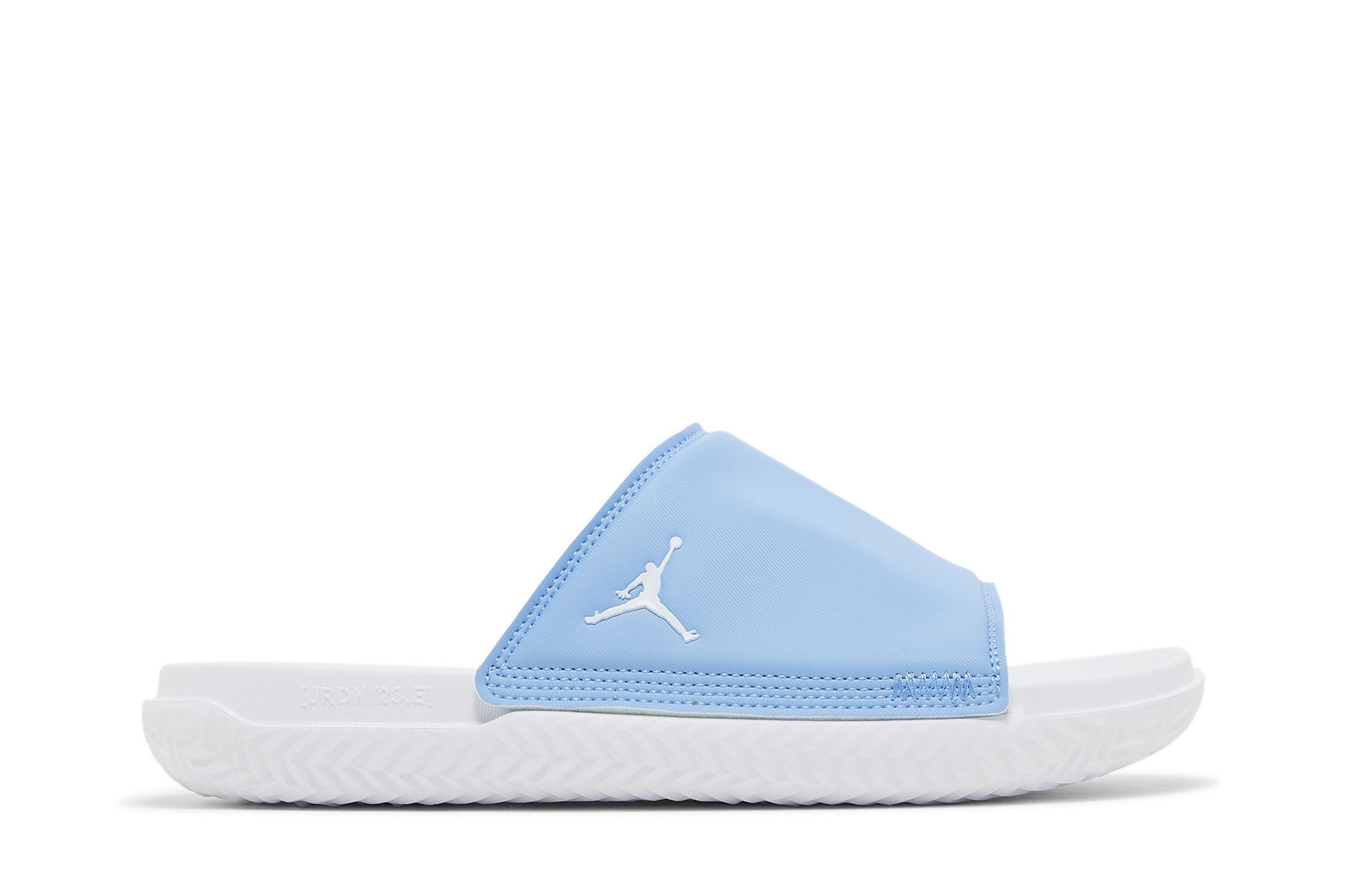 Blue and white jordan slides store